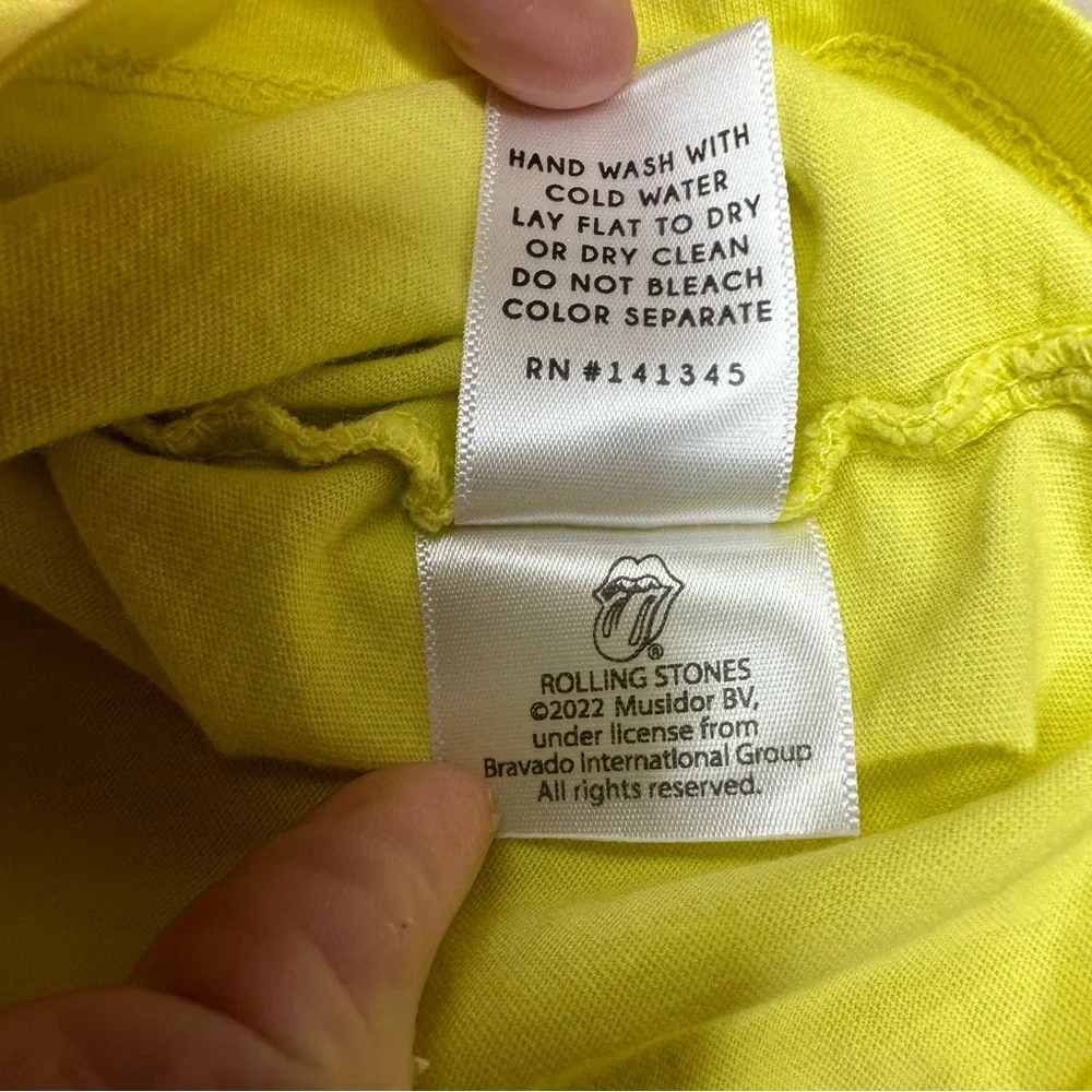Daydreamer Rolling Stones 1978 Concert Tour Faculty & Crew Citron Yellow Sz XS - Picture 8 of 9